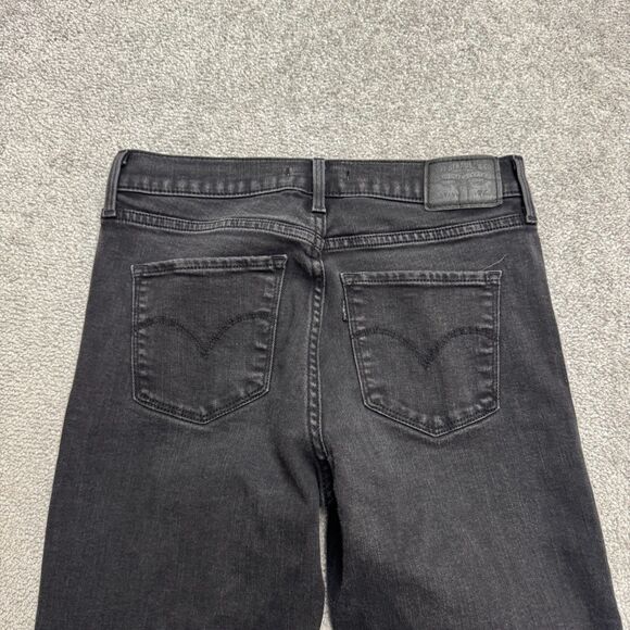 Levi's 315 Shaping Bootcut Denim Jeans Women 28 Black Mid Rise Stretch 28x33 - Picture 4 of 16